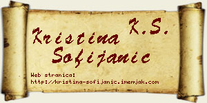 Kristina Sofijanić vizit kartica